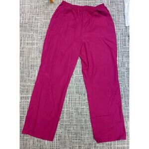 Cherokee Workwear women Scrub Pants size Medium Burgundy pre-owned